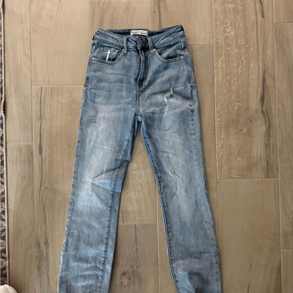 Women's Blue Cropped Jeans - Picture 1 of 8